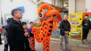 Lion dance in Hong Kong