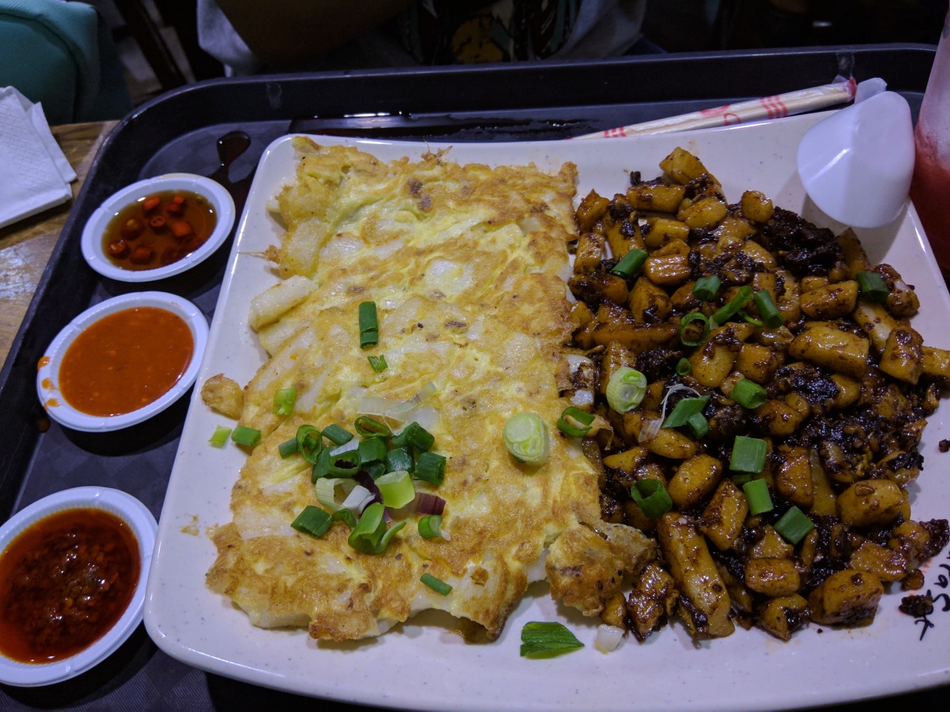 Fried carrot cake- a typical Singaporean dish